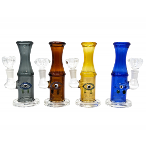 6.5" Colored Tube One Eye Water Pipe Assorted Colors - [ZD92]